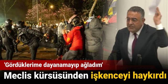 Meclis kürsüsünden işkenceyi haykırdı: Gördüklerime dayanamayıp ağladım