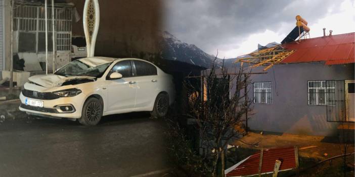 Çatılar uçtu, ağaçlar devrildi: Kuvvetli rüzgar nedeniyle eğitime ara verildi