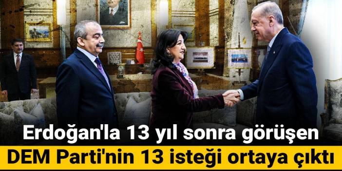 Erdoğan'la 13 yıl sonra görüşen DEM Parti'nin 13 isteği ortaya çıktı