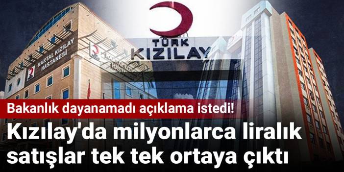 Bakanlık dayanamadı açıklama istedi! Kızılay'da milyonlarca liralık satışlar tek tek ortaya çıktı