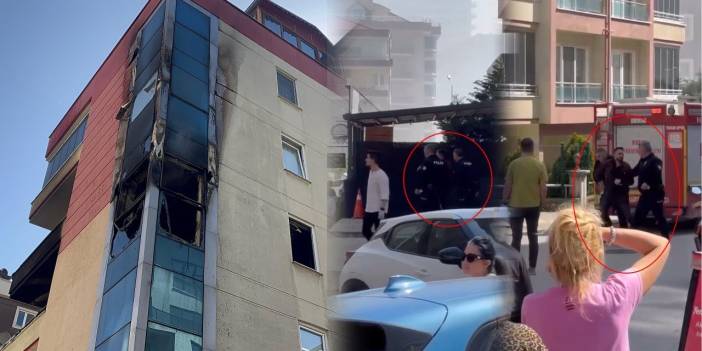 Hem evini yaktı hem mahalleliyle izledi