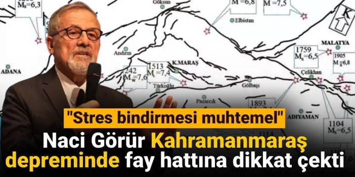 Naci Görür Kahramanmaraş depreminde fay hattına dikkat çekti: Stres bindirmesi muhtemel