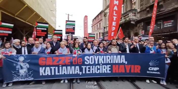 CHP Filistin için sokakta Taksim abluka altında!