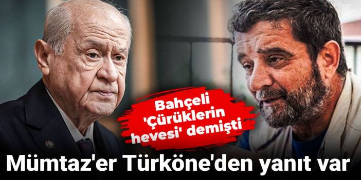 Bahçeli 'Çürüklerin hevesi' demişti ! Mümtaz'er Türköne'den yanıt var