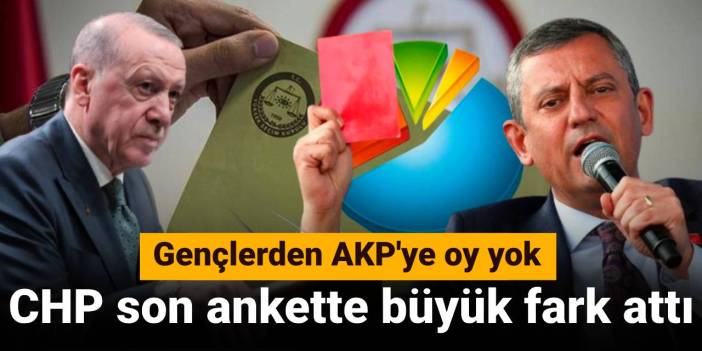 Gençlerden AKP'ye oy yok: CHP son ankette büyük fark attı
