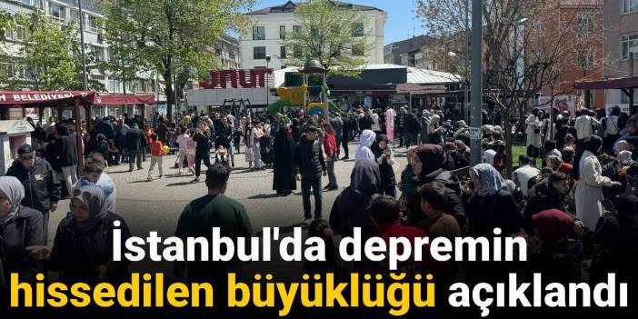 İstanbul'da depremin hissedilen büyüklüğü açıklandı