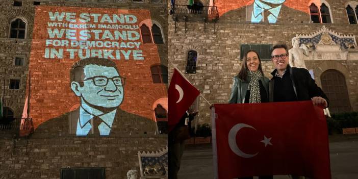 İtalya'nın kalbine İmamoğlu için demokrasi ışığı tutuldu