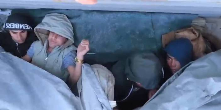 Tırın dorsesinden 10 kaçak göçmen çıktı