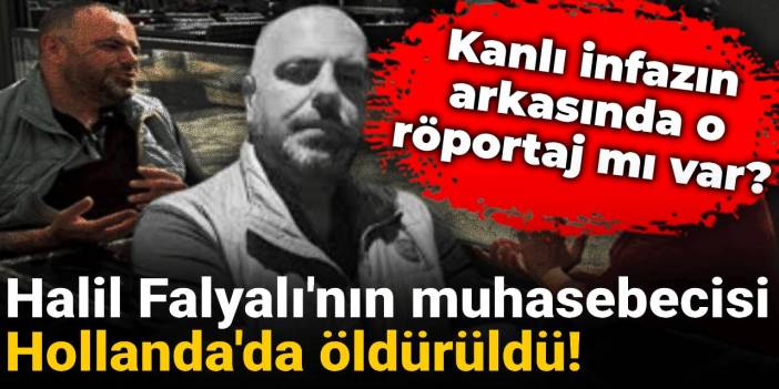 Kanlı infazın arkasında o röportaj mı var? Falyalı'nın muhasebecisi Hollanda'da öldürüldü