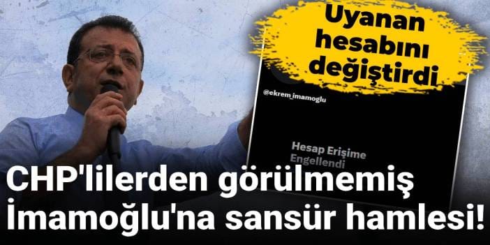 CHP'lilerden görülmemiş İmamoğlu hamlesi! Uyanan hesabını değiştirdi