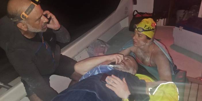 Türk yüzücülere köpekbalığı saldırdı! Belini ısırdı: Yarım kaldı