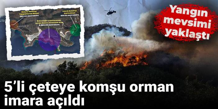 Yangın mevsimi yaklaştı: 5’li çeteye komşu orman imara açıldı