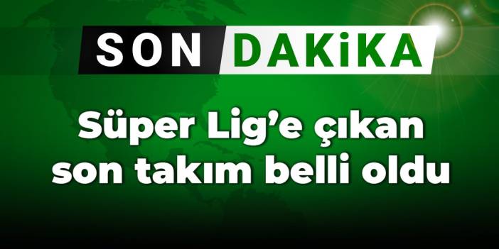 Süper Lig'e çıkan son takım belli oldu