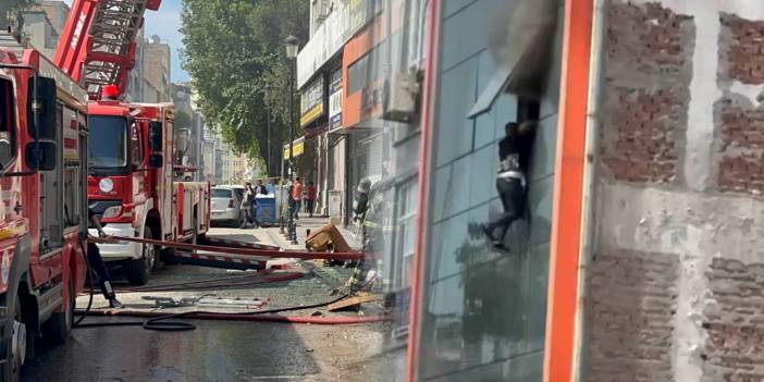 İmalathanede yangın: Kurtulmak isterken yere düştüler