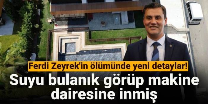 Ferdi Zeyrek'in ölümünde yeni detaylar! Suyu bulanık görüp makine dairesine inmiş