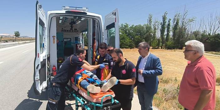 Yaralıya ilk müdahaleyi belediye başkanı yaptı