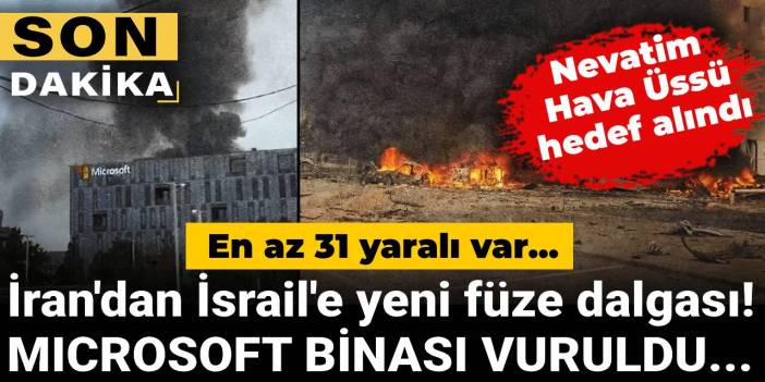 İran sabah ilk iş İsrail’i vurdu: Microsoft binası vuruldu en az 31 yaralı var