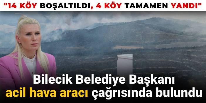 Bilecik Belediye Başkanı acil hava aracı çağrısında bulundu: 14 köy boşaltıldı, 4 köy tamamen yandı