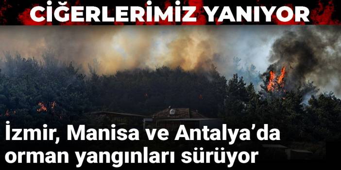 Ciğerlerimiz yanıyor: İzmir, Manisa ve Antalya’da orman yangınları sürüyor