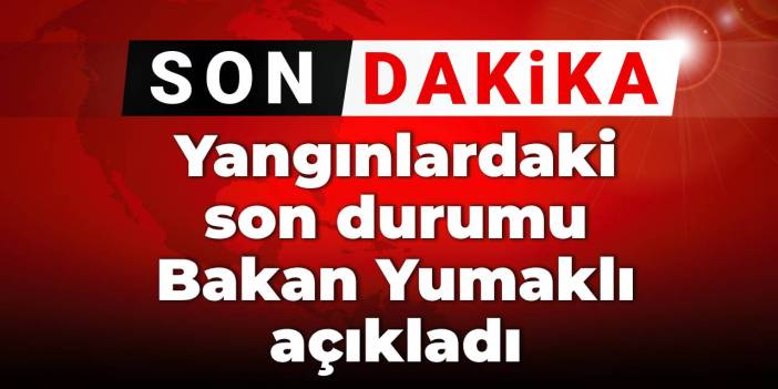 Son dakika | Yangınlardaki son durumu Bakan Yumaklı açıkladı