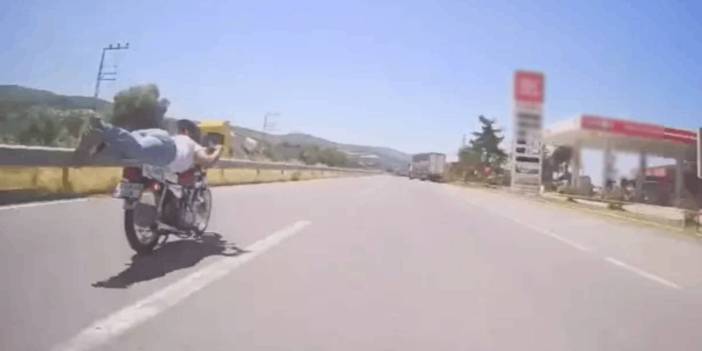 Samsun’da yüzüstü motosiklet sürüşüne para cezası!