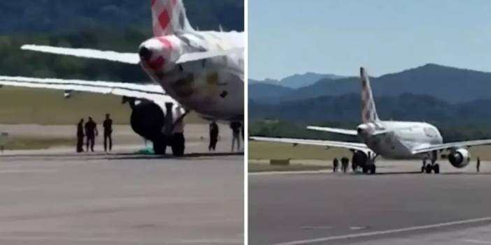 Havalimanında dehşet anları! Uçağın motoruna kapılarak can verdi