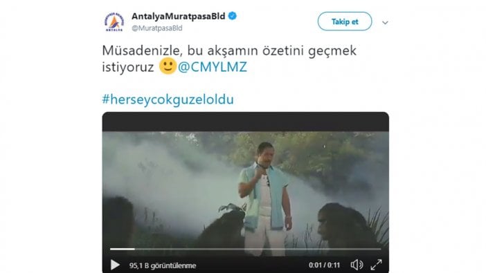 Antalya Muratpaşa Belediyesinden Cem Yılmaz'lı 23 Haziran paylaşımı