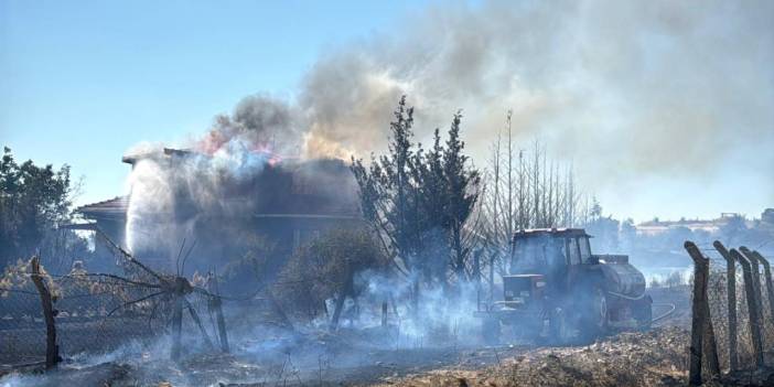 Kırklareli'de tarlada başlayan anız yangını ormana sıçradı
