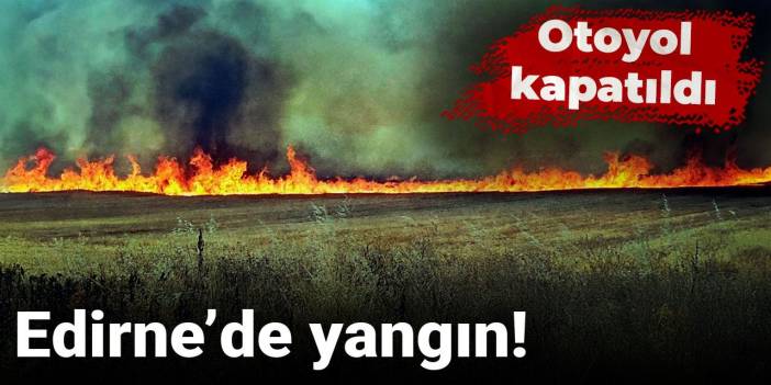 Son dakika|Edirne’de yangın! Otoyol kapatıldı
