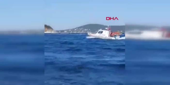 Motoryatın çarptığı tekne battı!