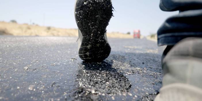 Aman dikkat! Kavurucu sıcaklar asfaltı bile eritti