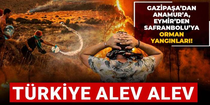 Gazipaşa’dan Anamur’a, Eymir’den Safranbolu’ya orman yangınları! Türkiye alev alev