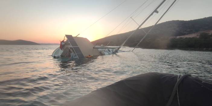 Bodrum'da su alan yelkenli battı: 5 kişi kurtarıldı