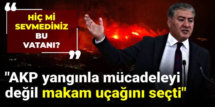 "AKP yangınla mücadeleyi değil makam uçağını seçti" "Hiç mi sevmediniz bu vatanı?"