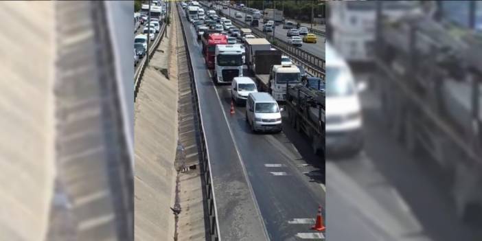 10 araç birbirine girdi trafik kilitlendi