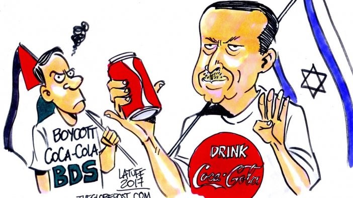 Latuff’tan Erdoğan karikatürü: Rabia, Coca – Cola ve İsrail