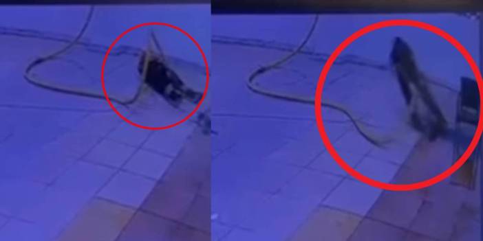 Biriken suyu tahliye etmek isterken elektrik akımına kapıldı