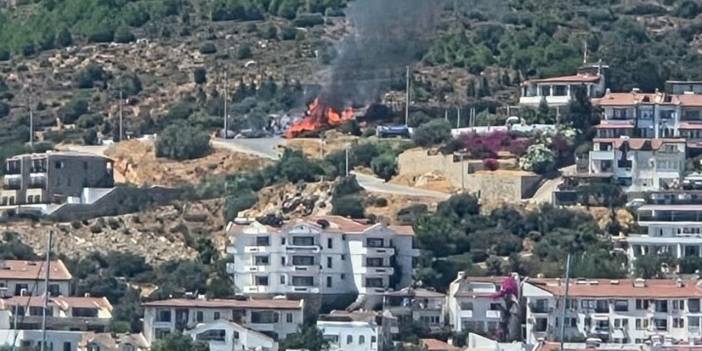 Muğla’da 1,5 dönümlük alan yandı!