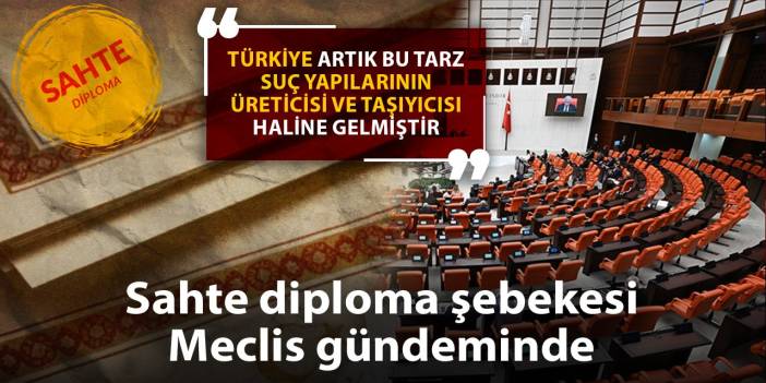 Sahte diploma şebekesi Meclis gündeminde