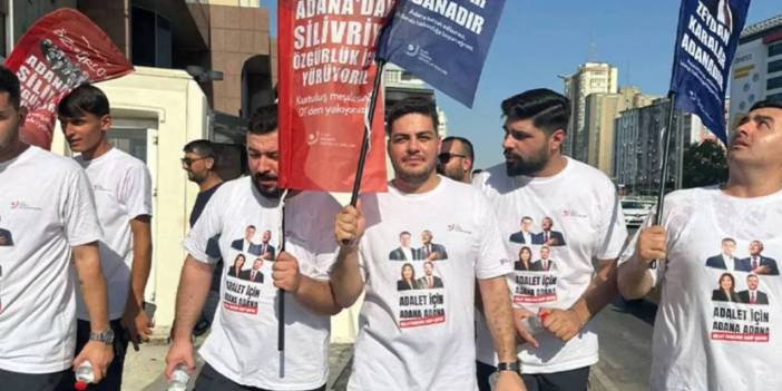 CHP Adana Gençlik Kolları Silivri'ye yürüyüş başlattı