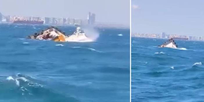 İçinde 4 kişinin olduğu tekne herkesin gözü önünde battı