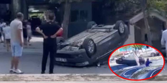 Yoldan geçen kadın ezilmekten kıl payı kurtuldu