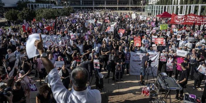Gazze'deki soykırım İsrail'de protesto edildi