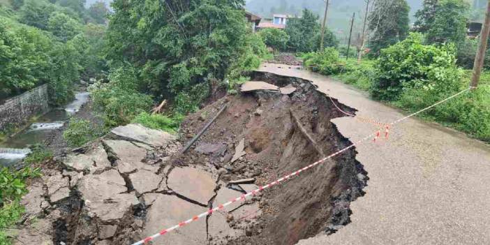 Artvin'de heyelan: 2 köy yolu ulaşıma kapandı