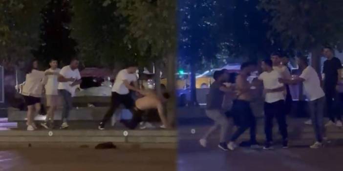 Taksim’de birbirlerine girdiler! Kavgayı ayırmaya çalışan kadın da şiddetin hedefi oldu