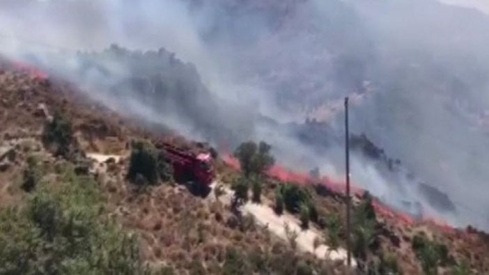 Bodrum’da yangın! Alevler yerleşim alanlarına yaklaştı