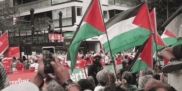 İspanya'da İsrail soykırımına karşı protesto