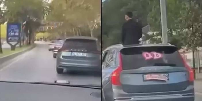 Farklı ilçelerde aynı manzara: Düğün konvoyunda slalom yapıp camdan sarktılar!