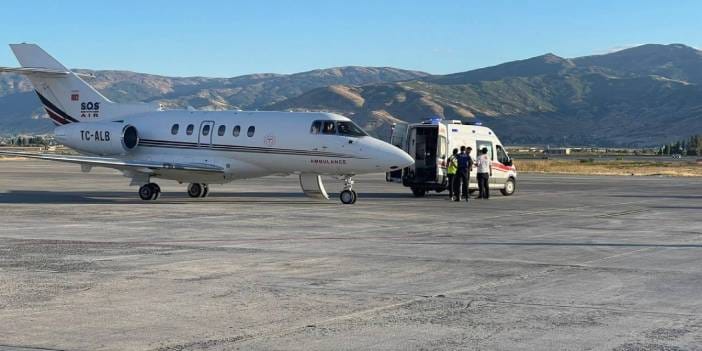 Ambulans uçak 82 yaşındaki hasta için havalandı