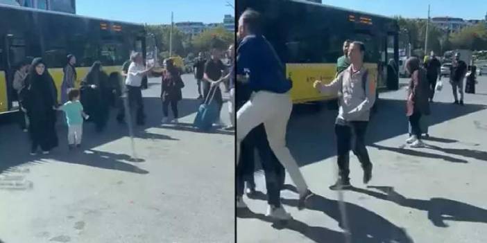İETT şoförü ile yolcu birbirine girdi: Yumruklar havada uçuştu!